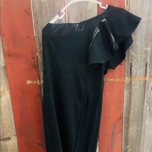 Black one shoulder dress